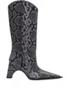 Coperni Cowboy Bridge Boots In Python Print In Gray