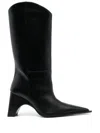 Coperni Leather Boots With Iconic Logo In Black