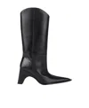 Coperni Leather Boots With Iconic Logo In Black