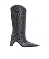 Coperni Cowboy Bridge Boots In Python Print In Black