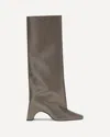 Coperni Bridge 95 Leather Knee-high Boots In Gray
