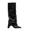 Coperni Bridge 85mm Leather Knee-high Boots In Black