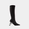 Coperni Metal Bridge Stretch Boots In Black