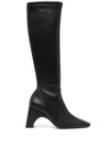 Coperni Black Bridge Stretch Tall Boots In Black