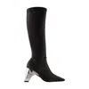 Coperni Metal Bridge Stretch Boots In Black