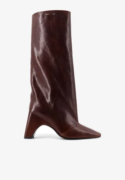 COPERNI BRIDGET 90 LEATHER KNEE-HIGH BOOTS