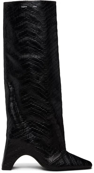Coperni Brown Bridge Tall Boots In Black