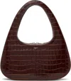 Coperni Brown Croco Large Baguette Swipe Bag In Brown