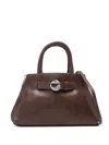 Coperni Trapezoidal Brown Calfskin Handbag In Brown