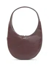 Coperni Crescent-shaped Small Handbag With Polished Finish In Brown
