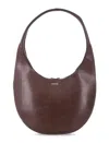 Coperni Crescent-shaped Small Handbag With Polished Finish In Brown