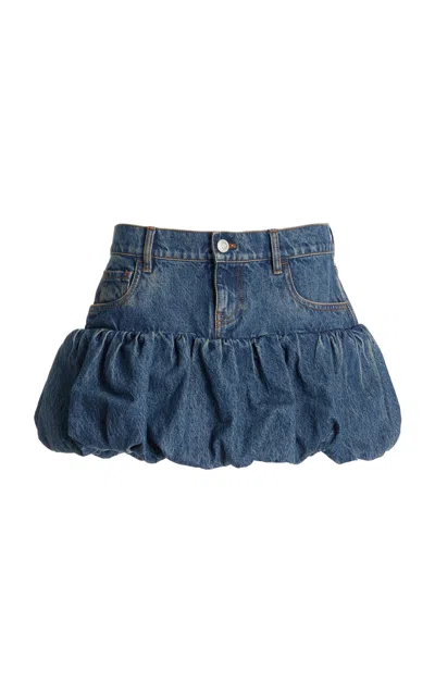 COPERNI BUBBLE-HEM DENIM MINI SKIRT