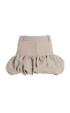 Coperni Structured Beige Skirt With Voluminous Ruffled Hem In Tan