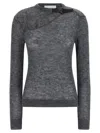 Coperni Buckle Cut-out Sweater In Green