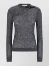 Coperni Buckle Cut-out Sweater In Gray