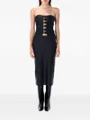 Coperni Black Multi Buckle Midi Dress In Black
