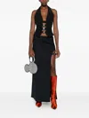 Coperni Women Multi Bukle Waistcoat Satin Vest In Black
