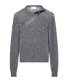 Coperni Buckle Hollow Sweater In Gray