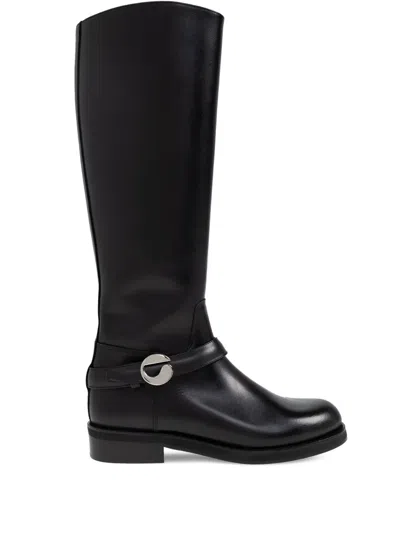 Coperni Buckle Strap Boots In Black