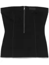 Coperni Strapless Bustier Open Back Top In Black