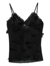 Coperni Butterflies-appliqué Top In Black