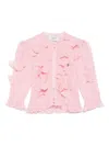Coperni Pink Knitted Butterfly Top In Pink
