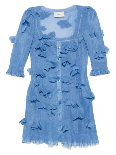 COPERNI BUTTERFLY-APPLIQUÉ KNITTED MINI DRESS