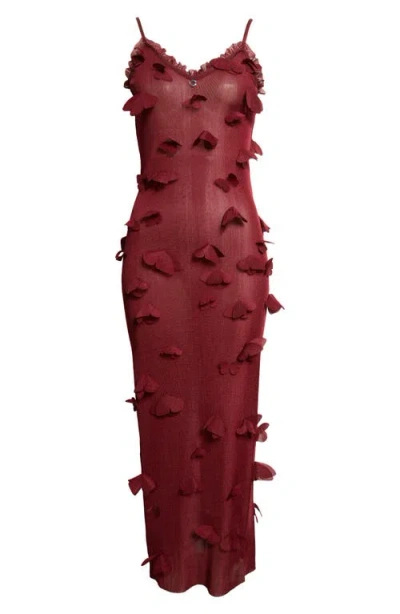 COPERNI COPERNI BUTTERFLY APPLIQUÉ SLIPDRESS