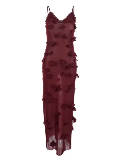 COPERNI BUTTERFLY-EMBELLISHED SLIP DRESS