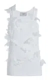 Coperni Butterfly Rib Log Tank Top In White