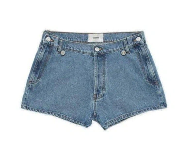 Coperni Button Detailed Denim Shorts In Blue