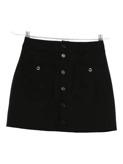 Coperni Button-front Pocket Skirt In Black