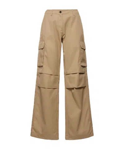 Coperni Button Wide-leg Casual Pants In Brown