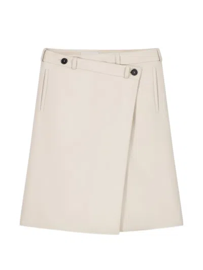 Coperni Button-detail Circular Midi Skirt In Brown
