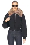 Coperni C+ Bomber Jacket In Black & Brown