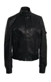 Coperni C-logo Leather Jacket In Black