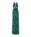 Coperni C-logo Printed Maxi Dress In Green