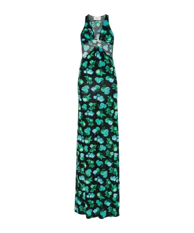 Coperni C-logo Printed Maxi Dress In Black