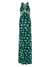Coperni C-logo Printed Maxi Dress In Black