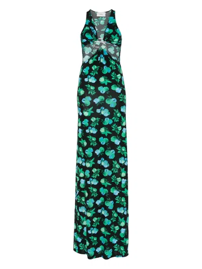 Coperni C-logo Printed Maxi Dress In Black
