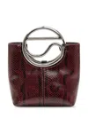 Coperni C Mini Python Handbag In Red Wine