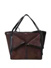 Coperni Cabas Suede Tote Bag In Brown