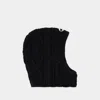 COPERNI COPERNI CABLE KNIT BALACLAVA EN LAINE NOIRE