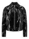 Coperni Organic Polyurethane Jacket Featuring Shiny Finish In Black