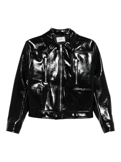 Coperni Cactus Leather Jacket Woman Black