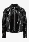 Coperni Organic Polyurethane Jacket Featuring Shiny Finish In Black