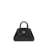 Coperni Structured Shoulder Bag Circular Clasp In Black