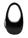 Coperni Calf Leather Crocl Crossbody Swipe Bag In Black