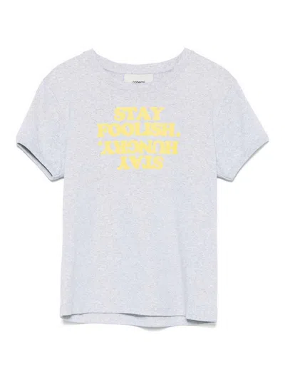 Coperni Stay Hungry Printing T-shirt In Grey