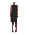 Coperni Cape Sleeveless Dress In Black